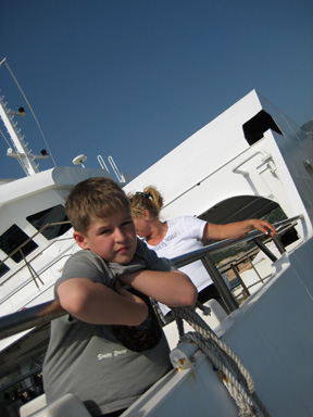 Robin, auf der Fähre nach Rab